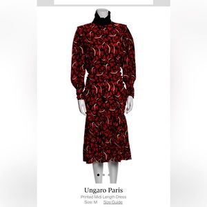 Ungaro Paris Printed Midi Length Dress